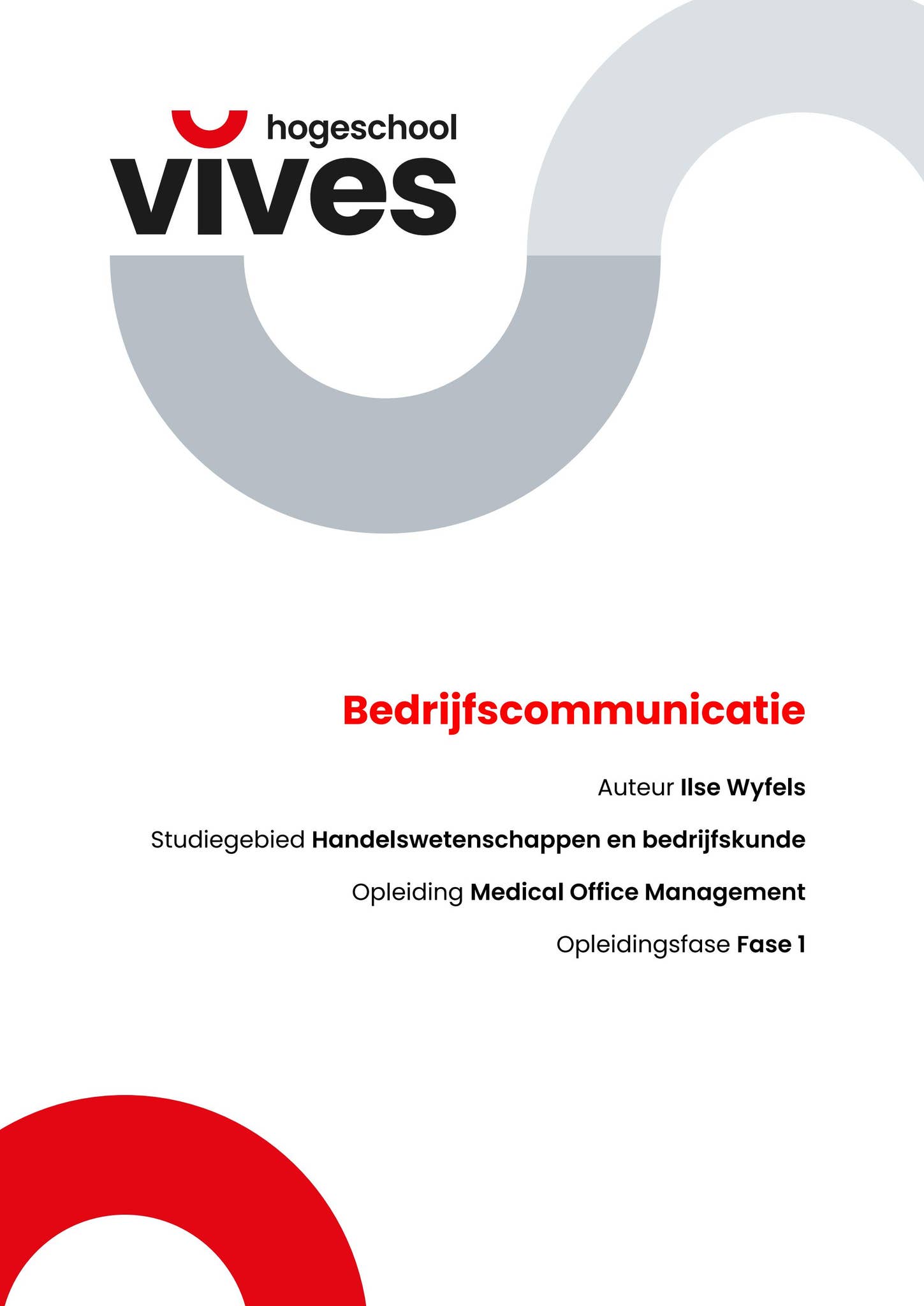 VIVES - bachelor Medical Office Management - bedrijfscommunicatie by  hogeschoolvives - Issuu