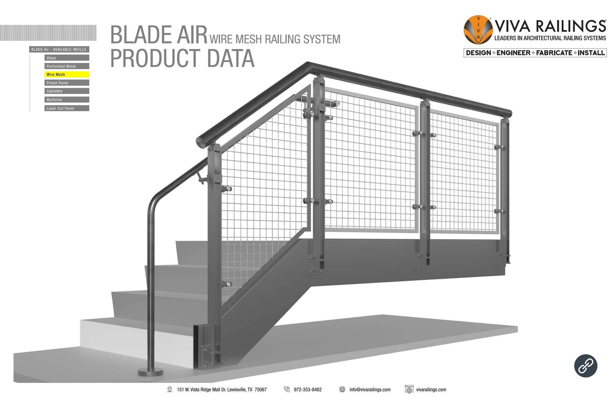 BLADE Air Wire Mesh Railing System by viva.railings - Issuu