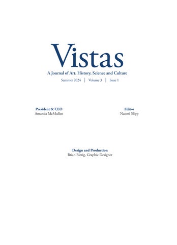 Vistas - A Journal of Art, History, Science and Culture. 册 3 期 1 第 3 页
