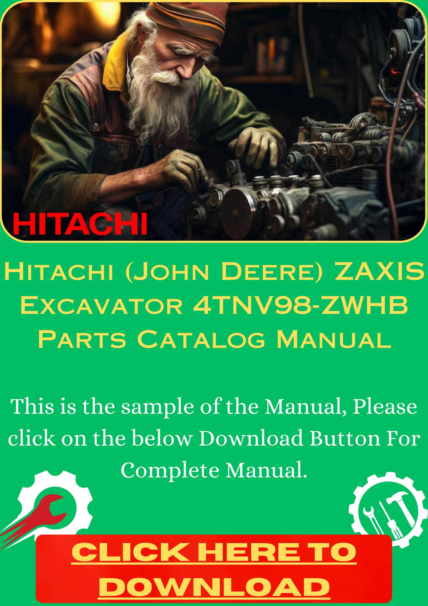 DHHページ Hitachi (John Deere) ZAXIS Excavator 4TNV98-ZWHB Parts