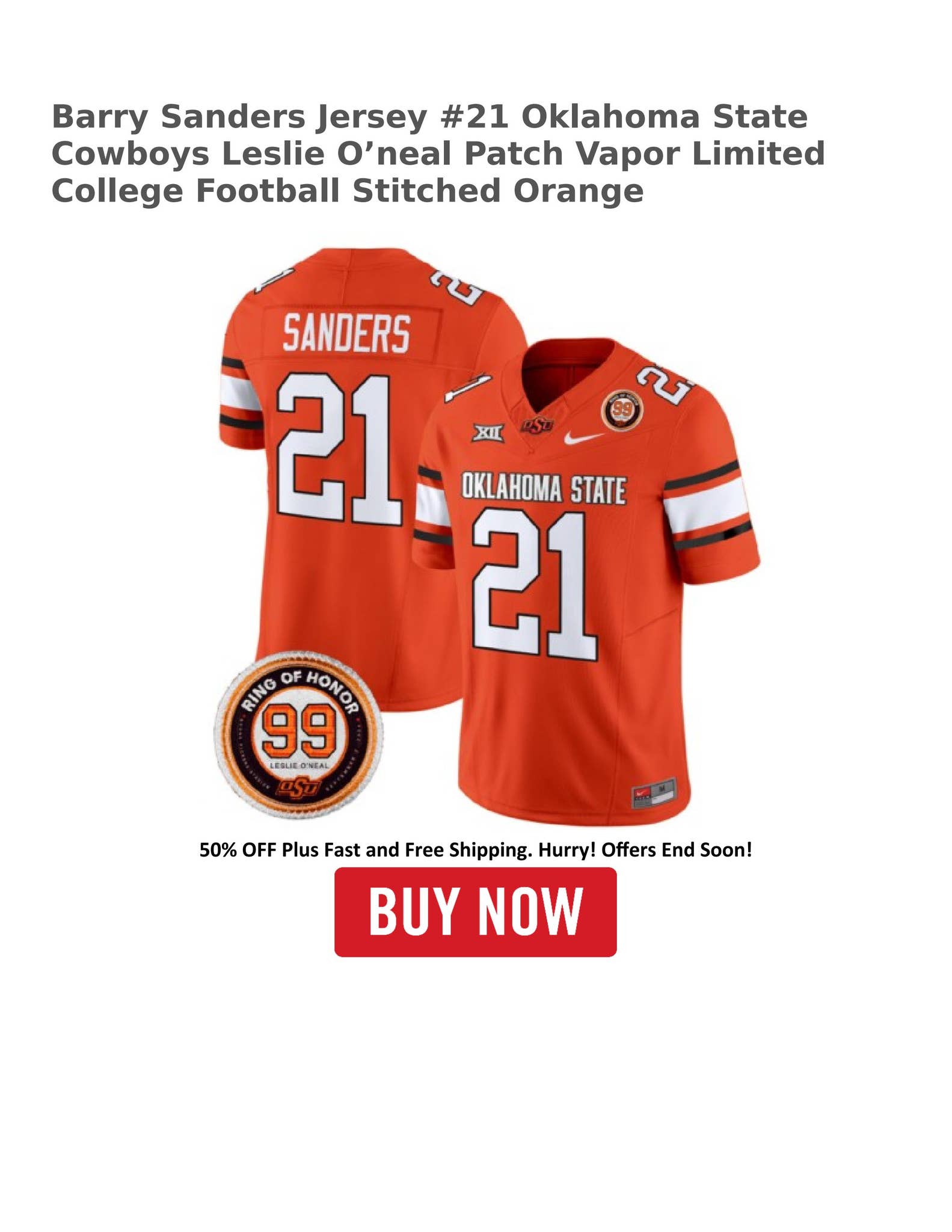 Russell Athletic Collegiate Legends Oklahoma State Barry