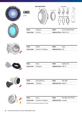 Spa Electrics 灯饰 Replacement 指南 2024 第 16 页
