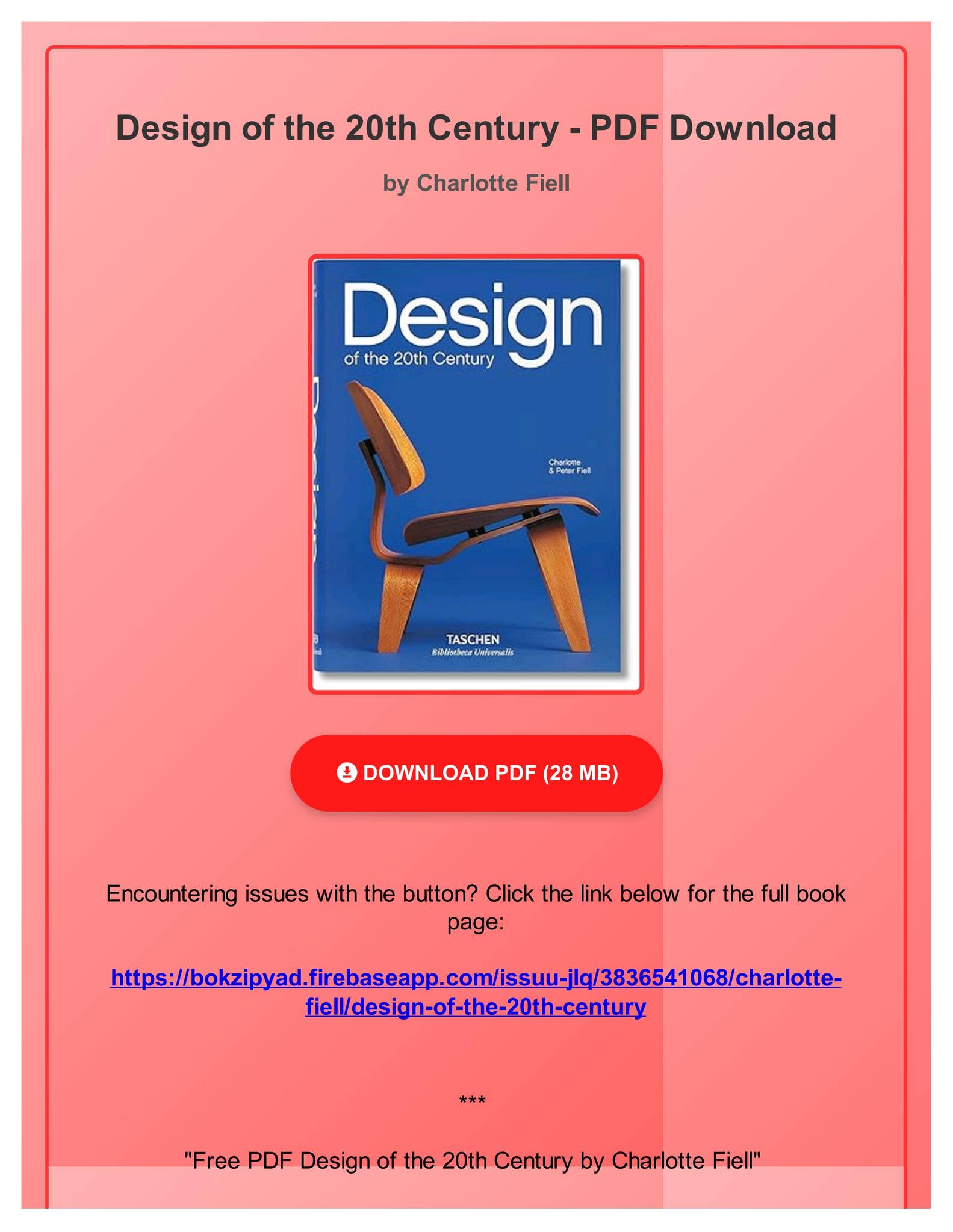 Free PDF Design of the 20th Century by Charlotte Fiell by 