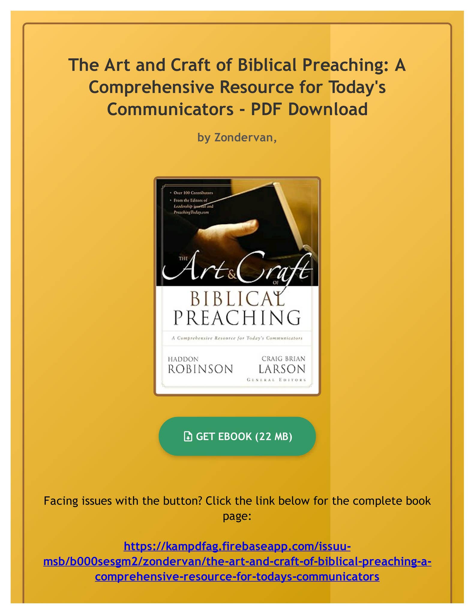 DOWNLOAD The Art and Craft of Biblical Preaching: A Comprehensive ...
