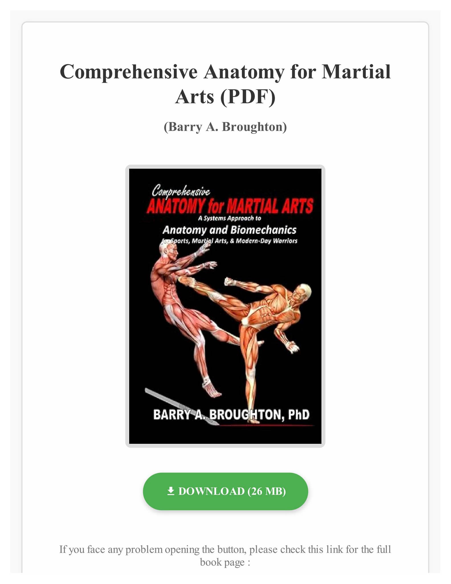 DOWNLOAD Comprehensive Anatomy for Martial Arts by Barry A. Broughton by LebsackPhDrf - Issuu