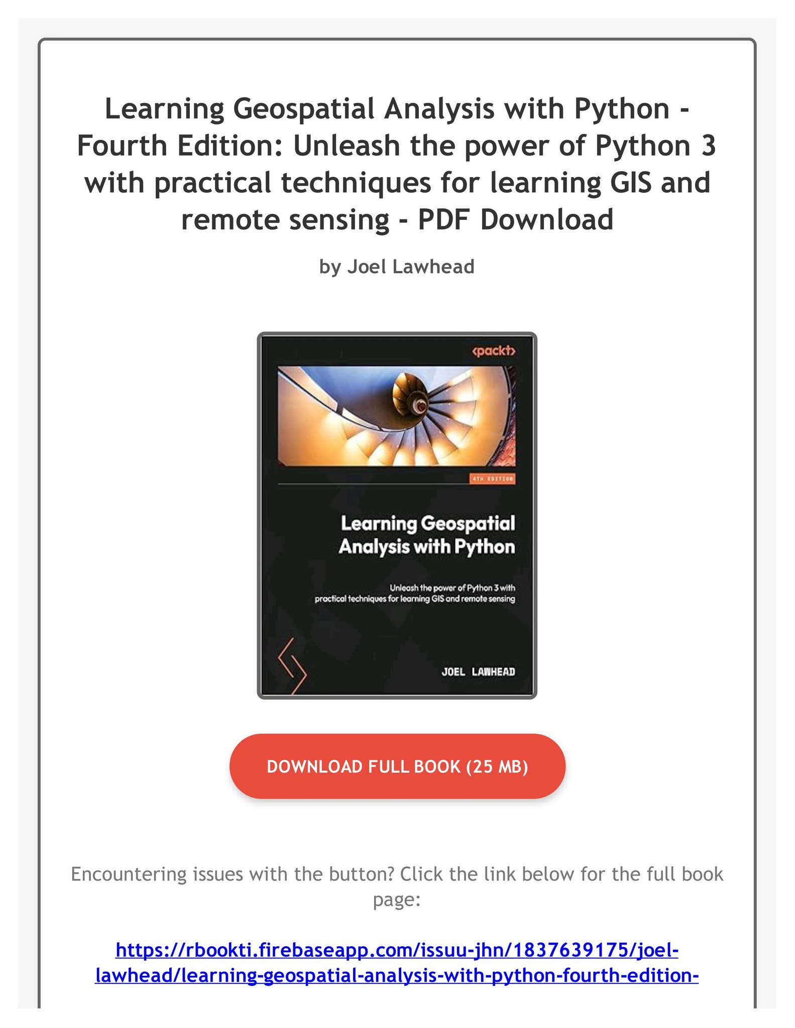 Pdf Learning Geospatial Analysis With Python Fourth Edition Unleash Pdf Learning Geospatial Analysis With Python Fourth Edition Unleash