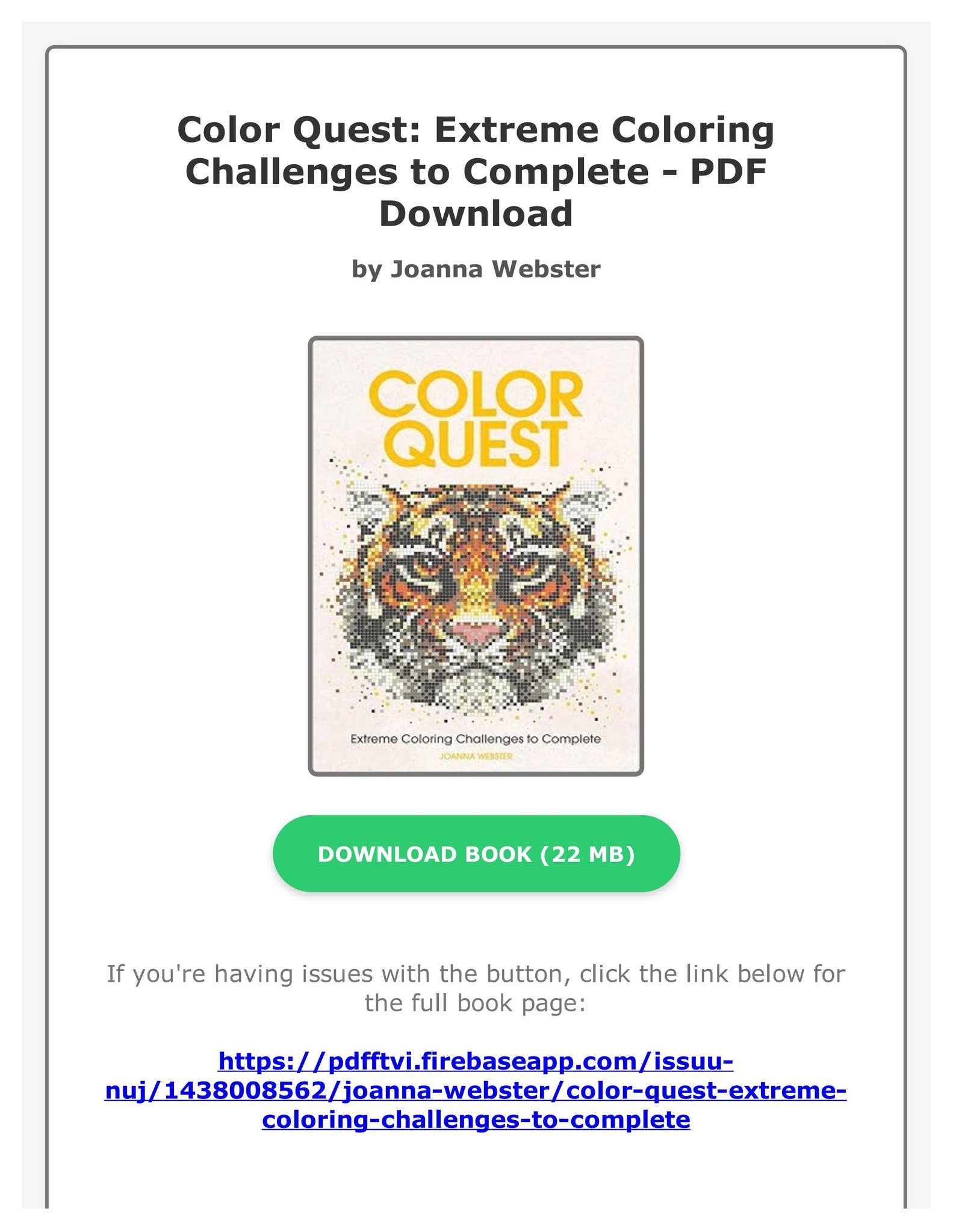 (PDF Free) Color Quest: Extreme Coloring Challenges to Complete by ...