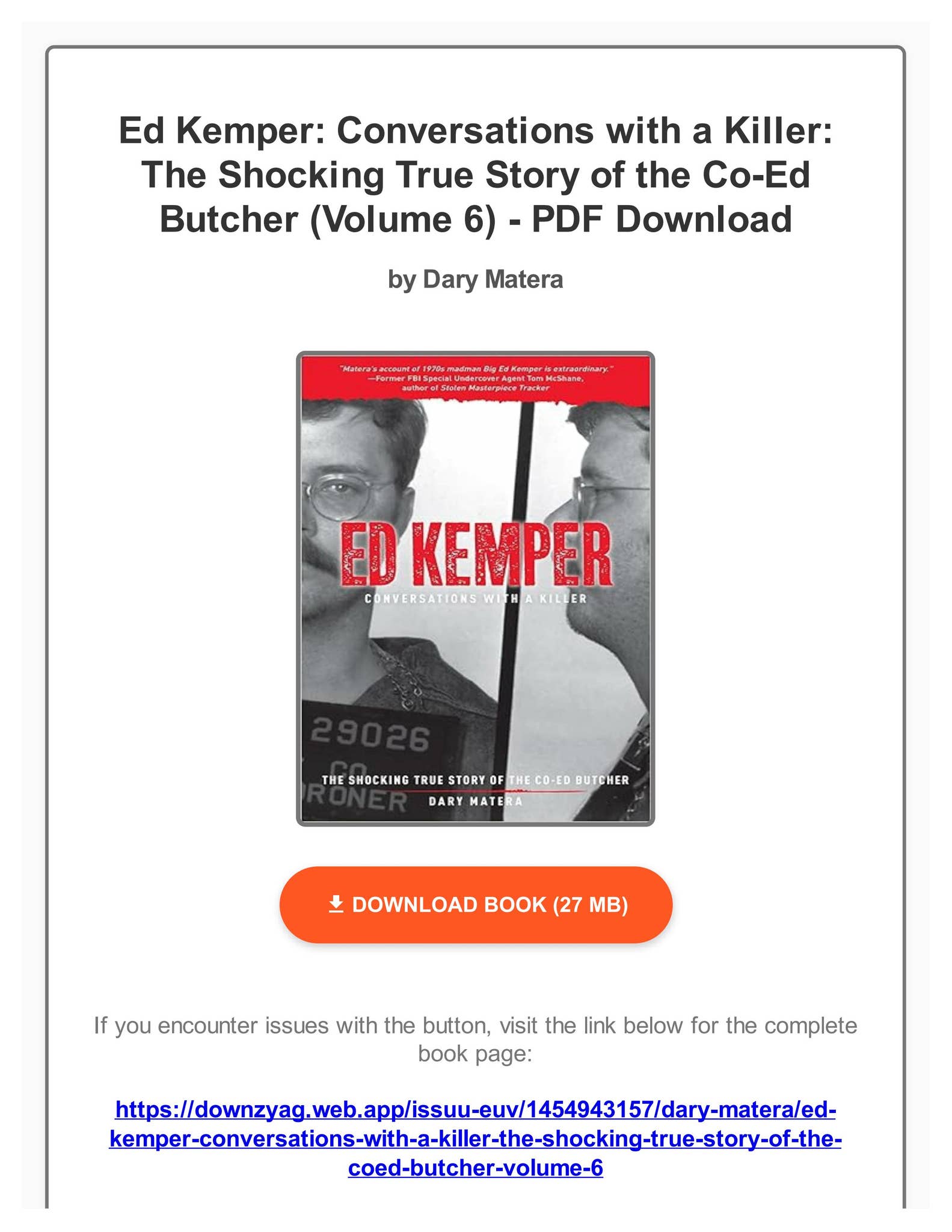 EBOOK PDF Ed Kemper: Conversations with a Killer: The Shocking True ...