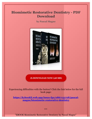 裁断済 Biomimetic Restorative Dentistry EBOOK Biomimetic Restorative Dentistry by Pascal Magne by