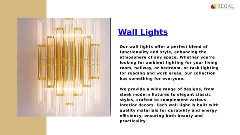 Regal Lighting 灯饰目录 · Discover Stylish 灯饰 Solutions at Gallery 第 8 页