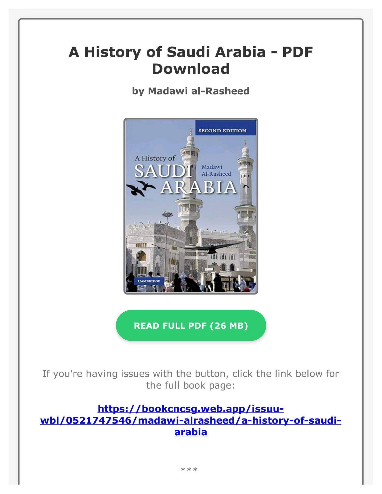 The History of Saudi Arabia　洋書 The History of Saudi Arabia (Histories of the Modern Nations