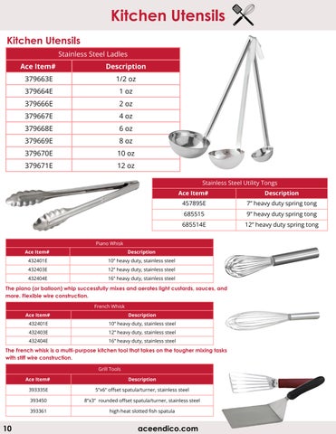 aceendico1 Smallwares × 厨房 Supplies 目录 第 10 页