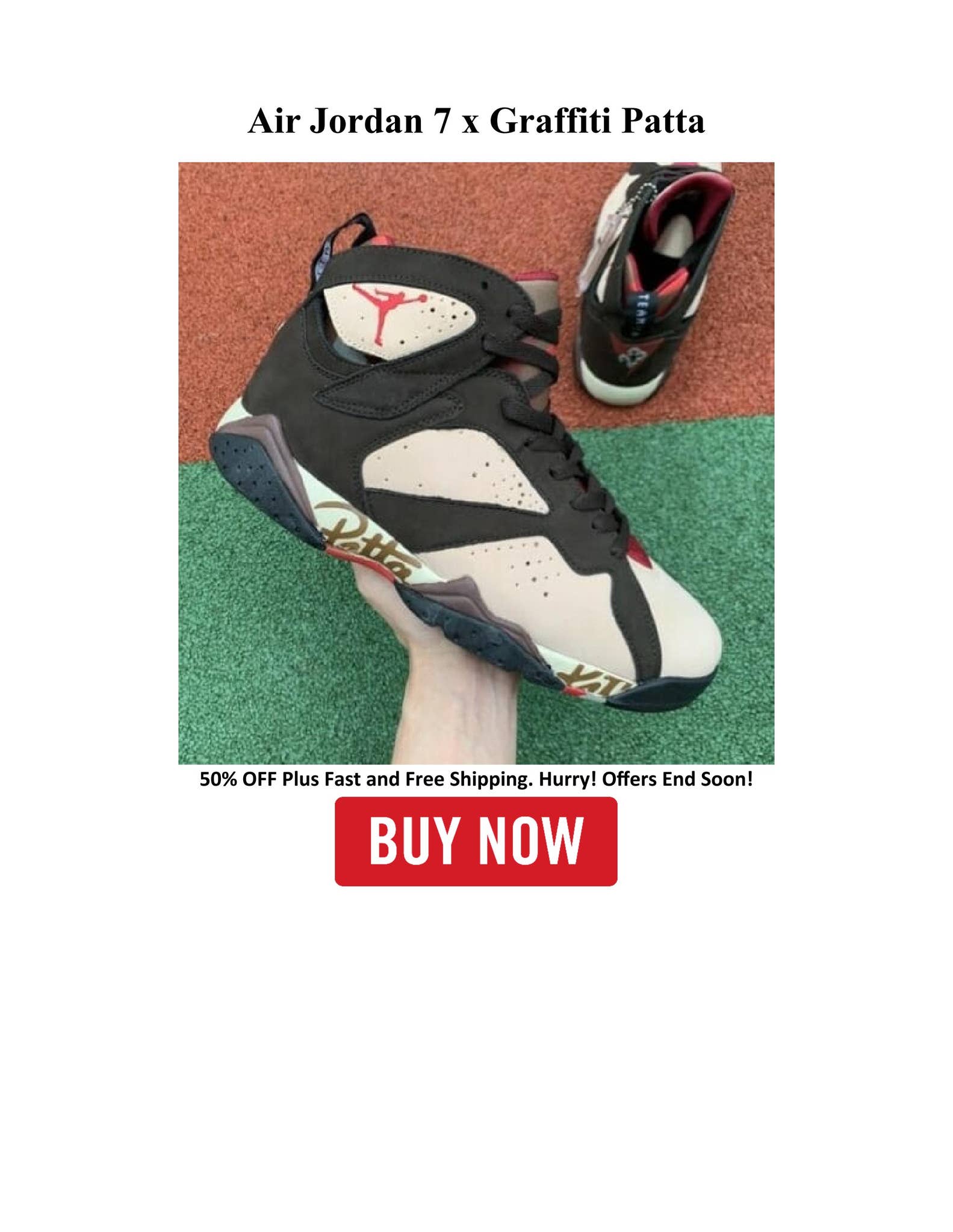 【kaz出品】AIR JORDAN 7 RETRO PATTA 28.5 Jordan 7 Retro Patta Icicle Men's - AT3375-100 - US