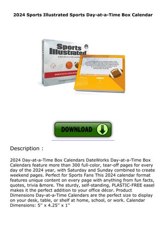 PDF 2024 Sports Illustrated Sports Day-at-a-Time Box Calendar