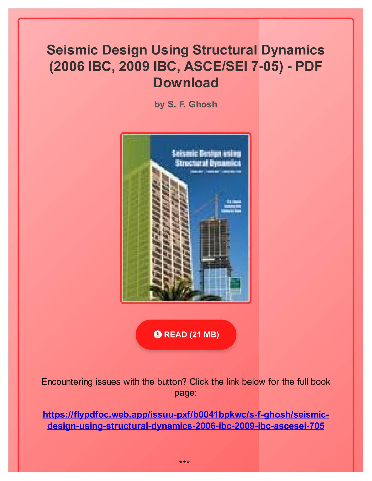 EBOOK) Seismic Design Using Structural Dynamics (2006 IBC