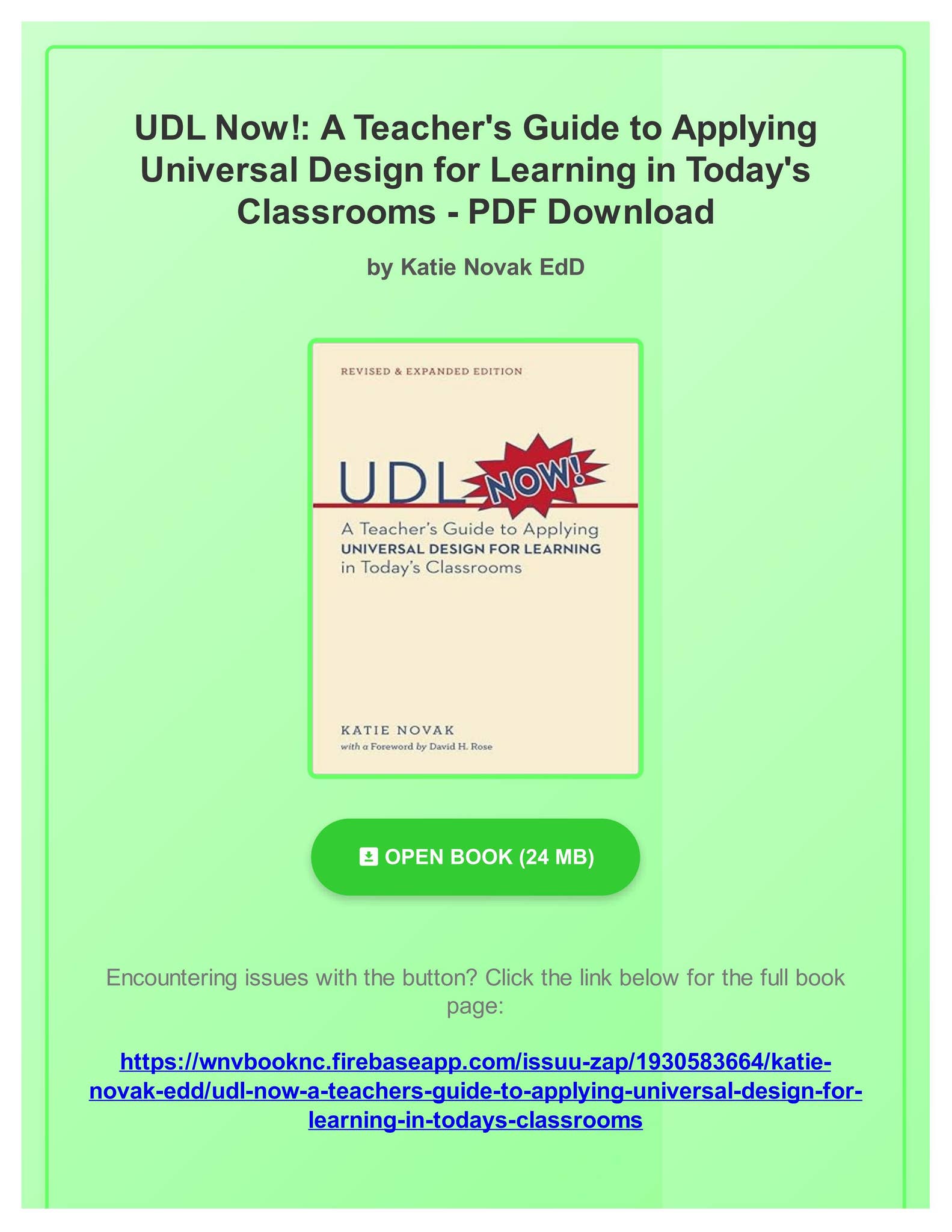 Ebook PDF UDL Now!: A Teacher's Guide to Applying Universal Design for ...