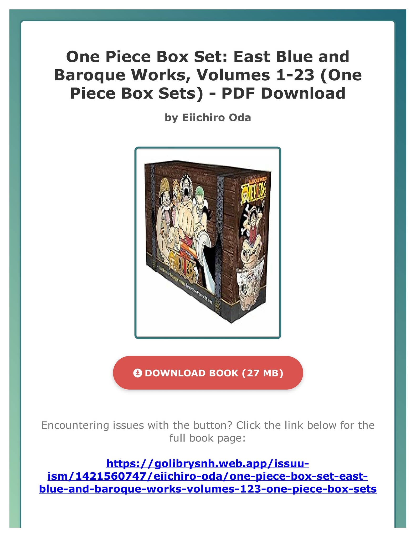 PDF] One Piece Box Set: East Blue and Baroque Works, Volumes