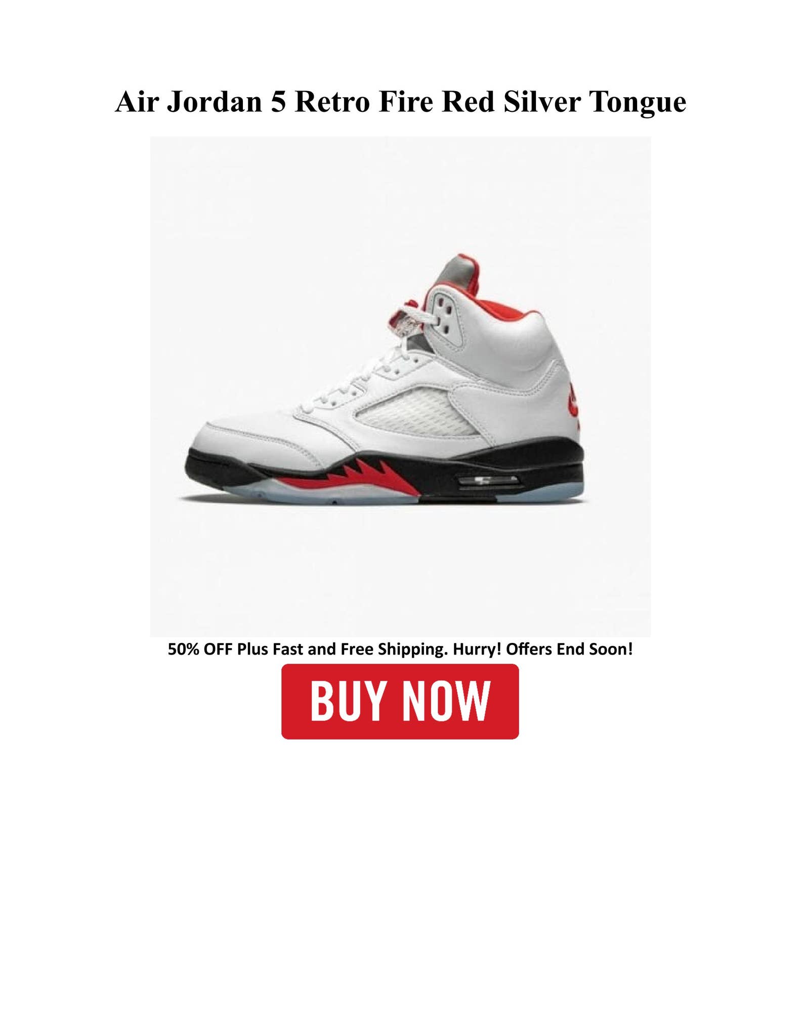 Air Jordan 5 Retro Fire Red Silver Tongue by Daily Sport Fan