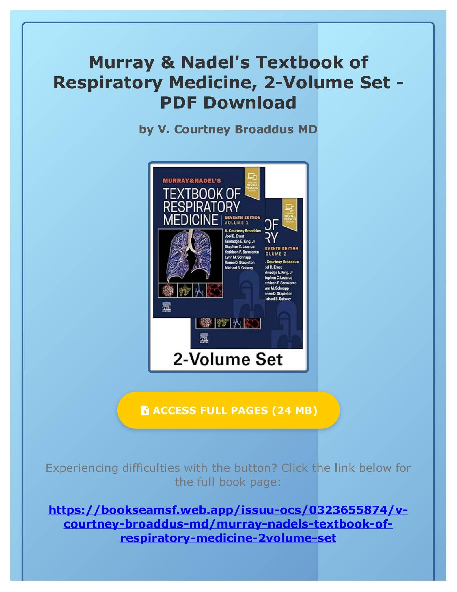 Ebook Murray & Nadel's Textbook of Respiratory