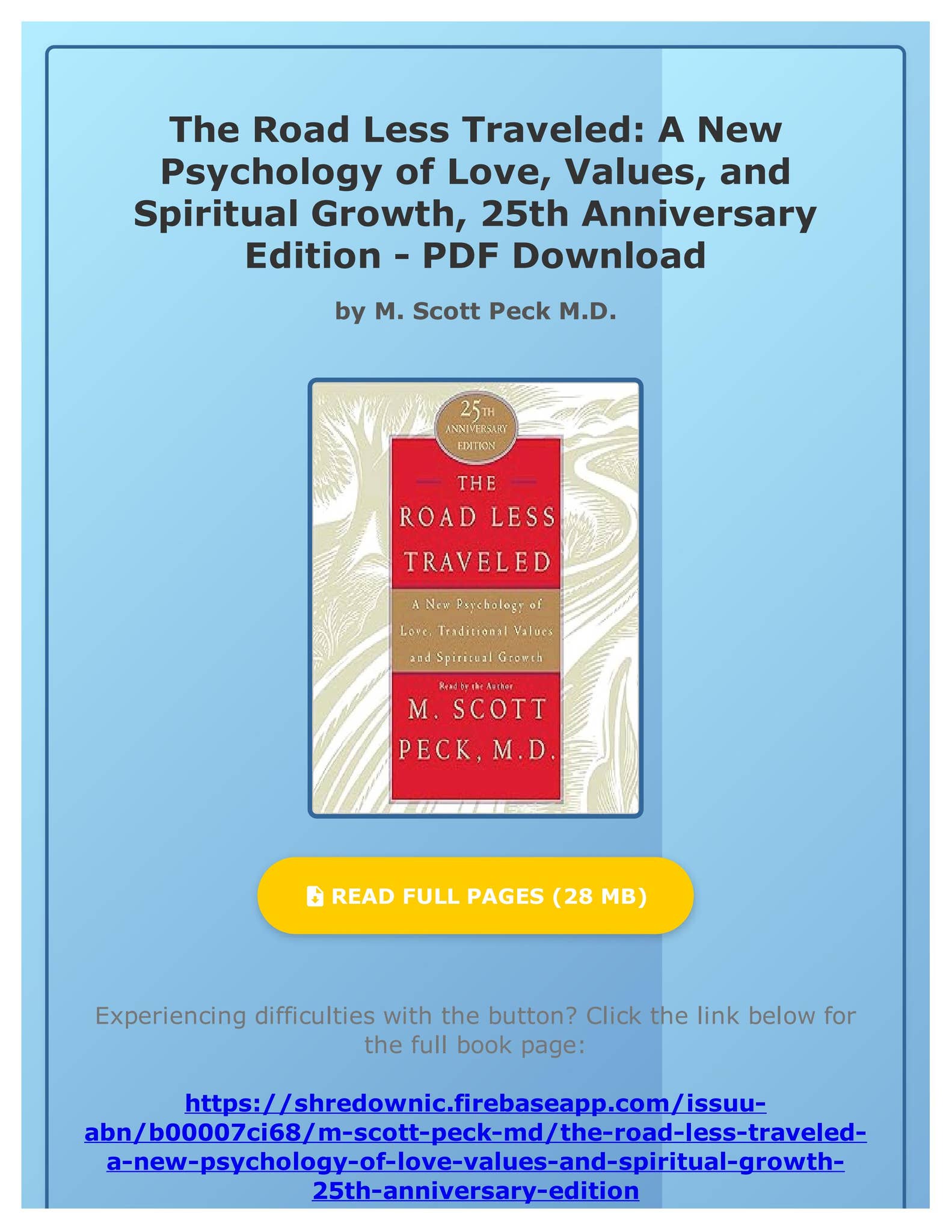 M. Scott Peck The Road Less Traveled 全巻 The Road Less Traveled, Timeless Edition: A New Psychology
