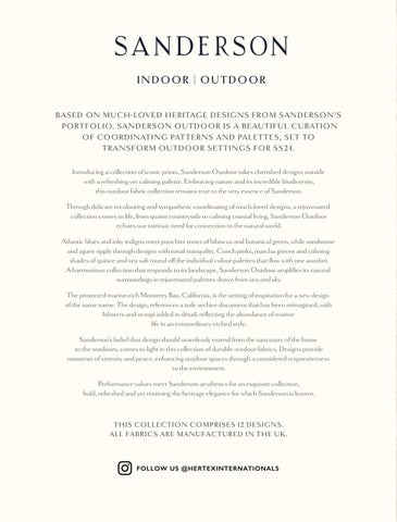 HertexHAUS Hertex Internationals Sanderson Indoor | 户外 布艺 产品集 第 2 页