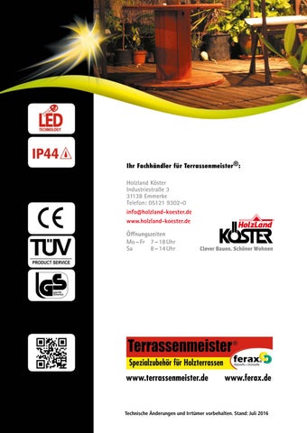 HolzLand Köster Terrassenmeister Außenbleuchtung 第 20 页