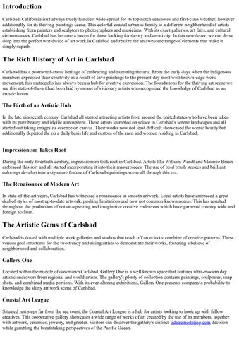 The Thriving Art Scene of Carlsbad, California