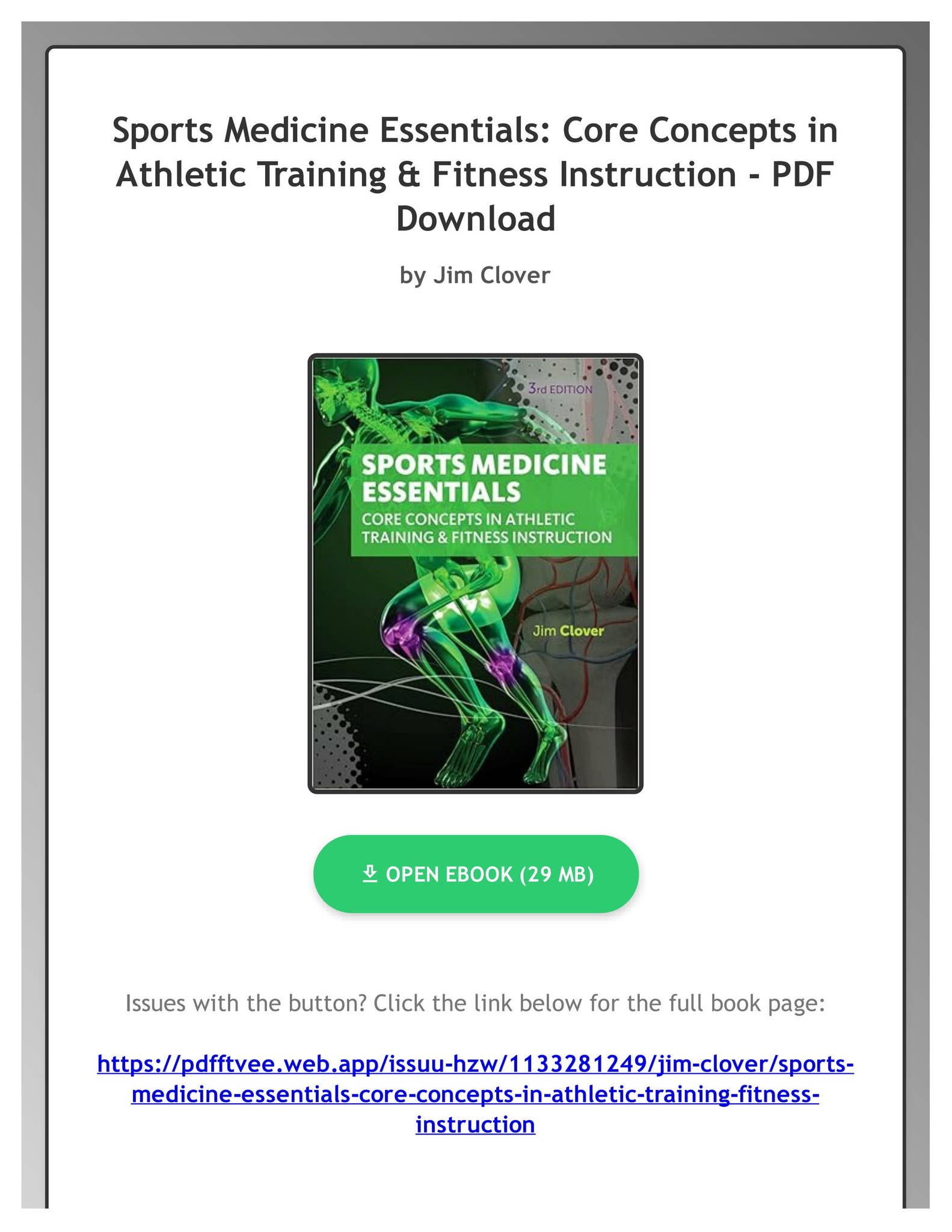 PDF Free) Sports Medicine Essentials: Core Concepts in