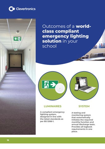 Clevertronics 灯饰目录 · Emergency × Exit 灯饰 Solutions for Schools 第 12 页