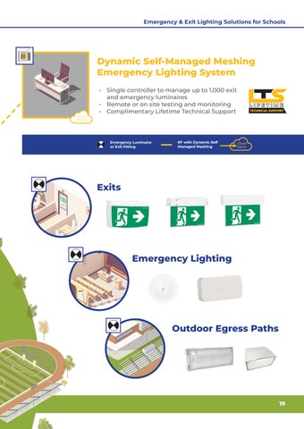 Clevertronics 灯饰目录 · Emergency × Exit 灯饰 Solutions for Schools 第 19 页
