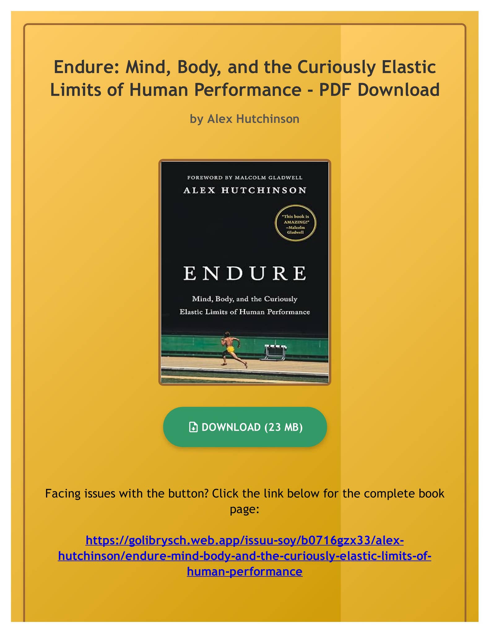 EBOOK Endure: Mind, Body, and the Curiously Elastic Limits