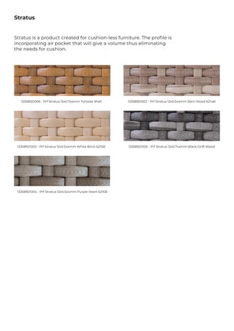Naturra Fibers Naturra - Synthetic 藤编 for 户外 家具 Product 目录 2024 第 19 页
