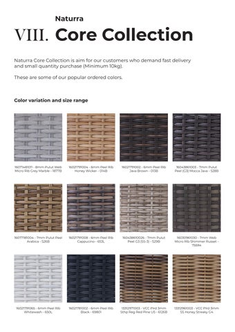 Naturra Fibers Naturra - Synthetic 藤编 for 户外 家具 Product 目录 2024 第 21 页