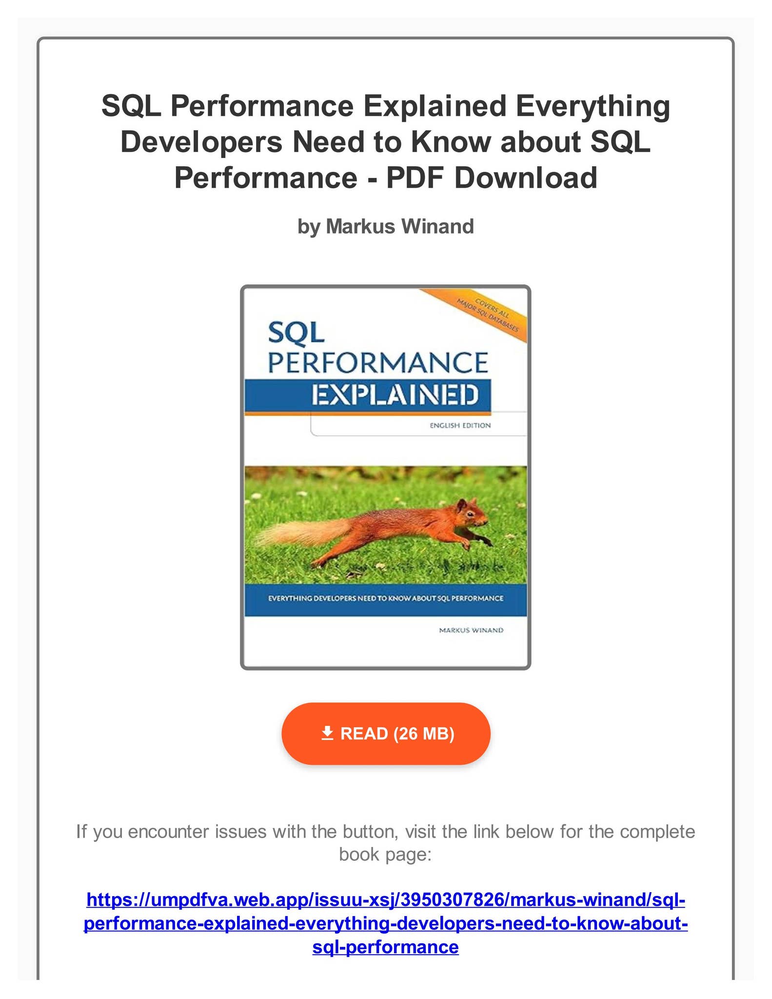 PDF PDF SQL Performance Explained Everything Developers Need to Know ...