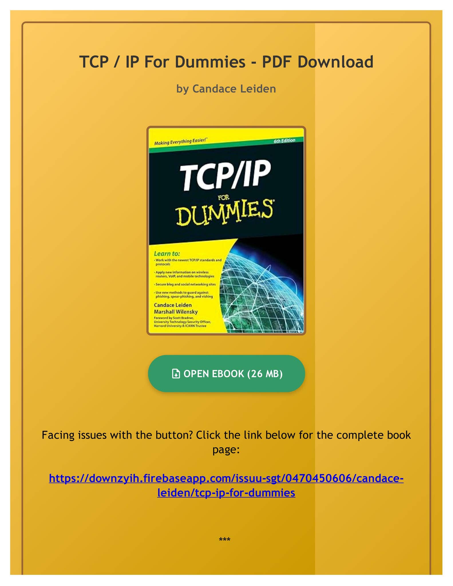 PDF TCP / IP For Dummies by Candace Leiden by AbbySchmidtth - Issuu