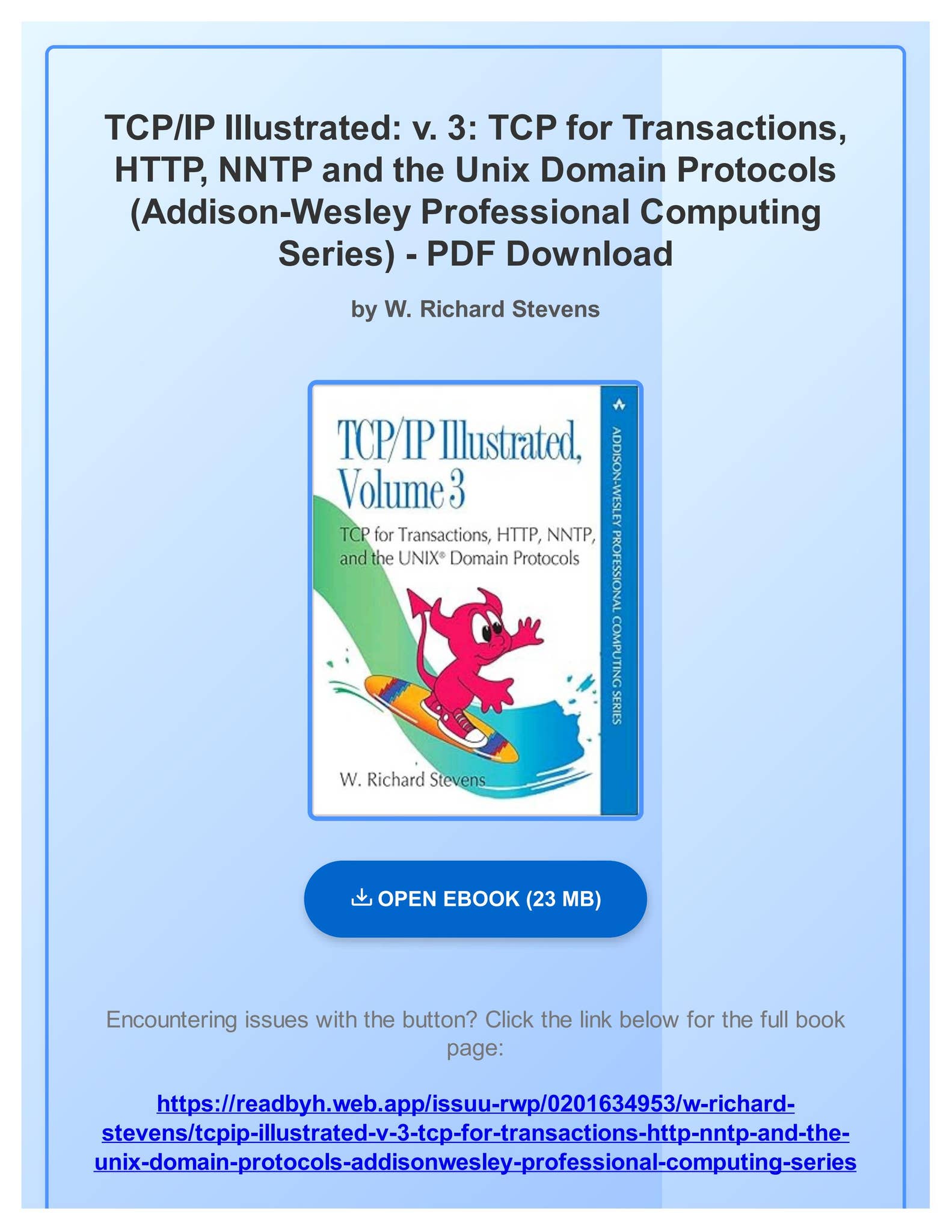 洋書 TCP/IP Illustrated Volume 1 2nd edition TCP/IP Illustrated, Vol. 1: The Protocols (Addison-Wesley