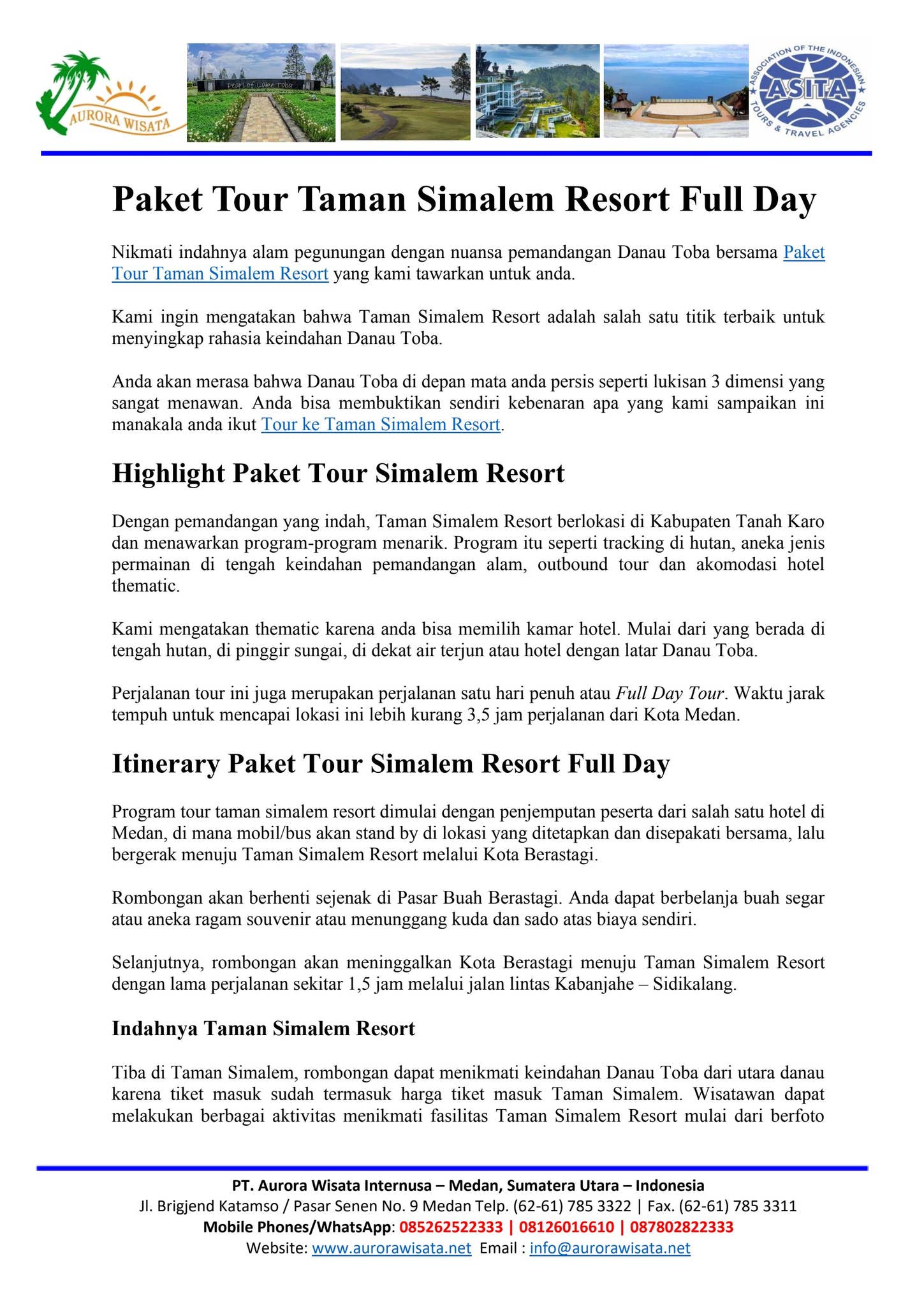 Taman Simalem Resort Luar Biasa by Aurora Travel Medan - Issuu