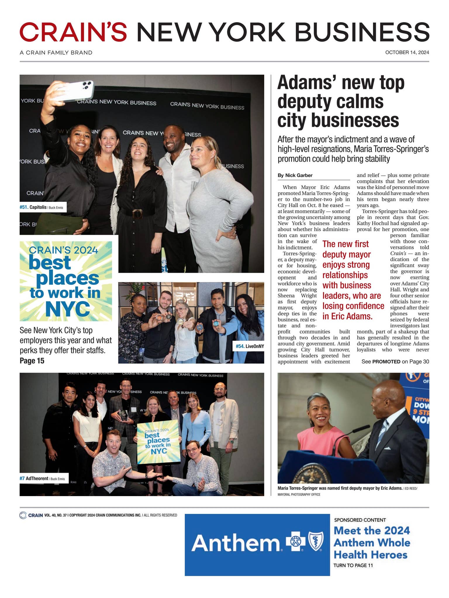 Crain's New York Business, October 14, 2024 by crains-new-york-business ...