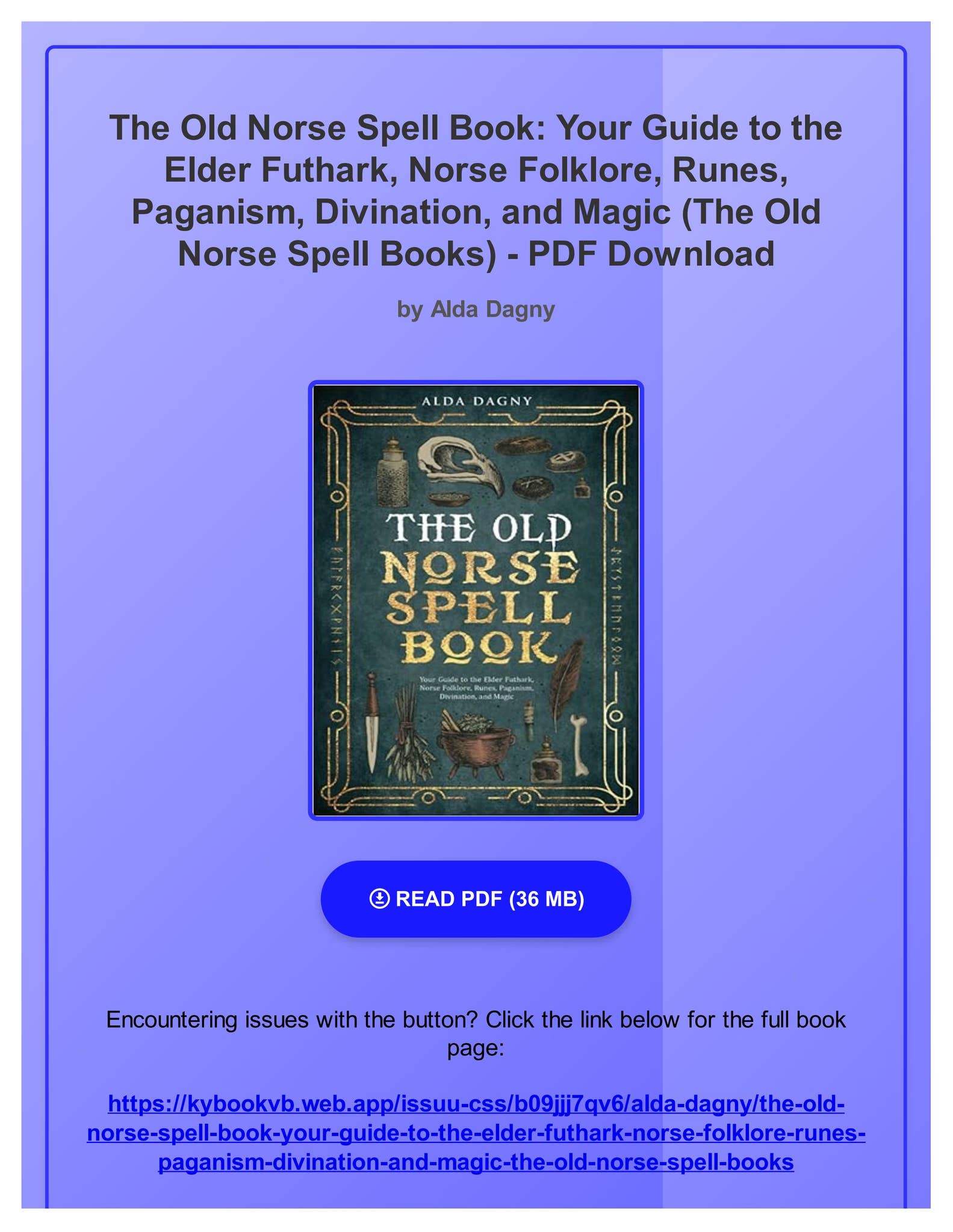 PDF Free The Old Norse Spell Book: Your Guide to the Elder