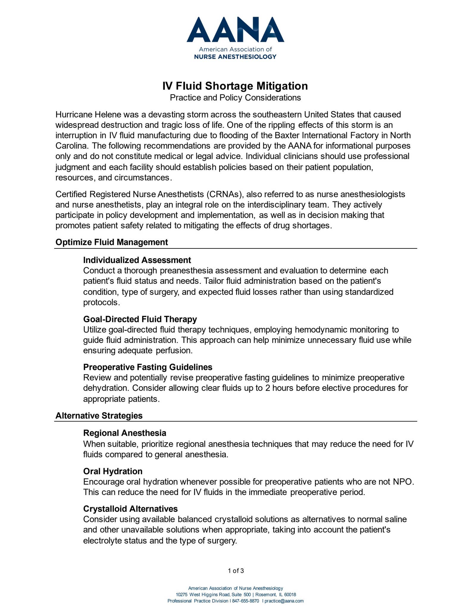 IV Fluid Shortage Mitigation by aanapublishing - Issuu