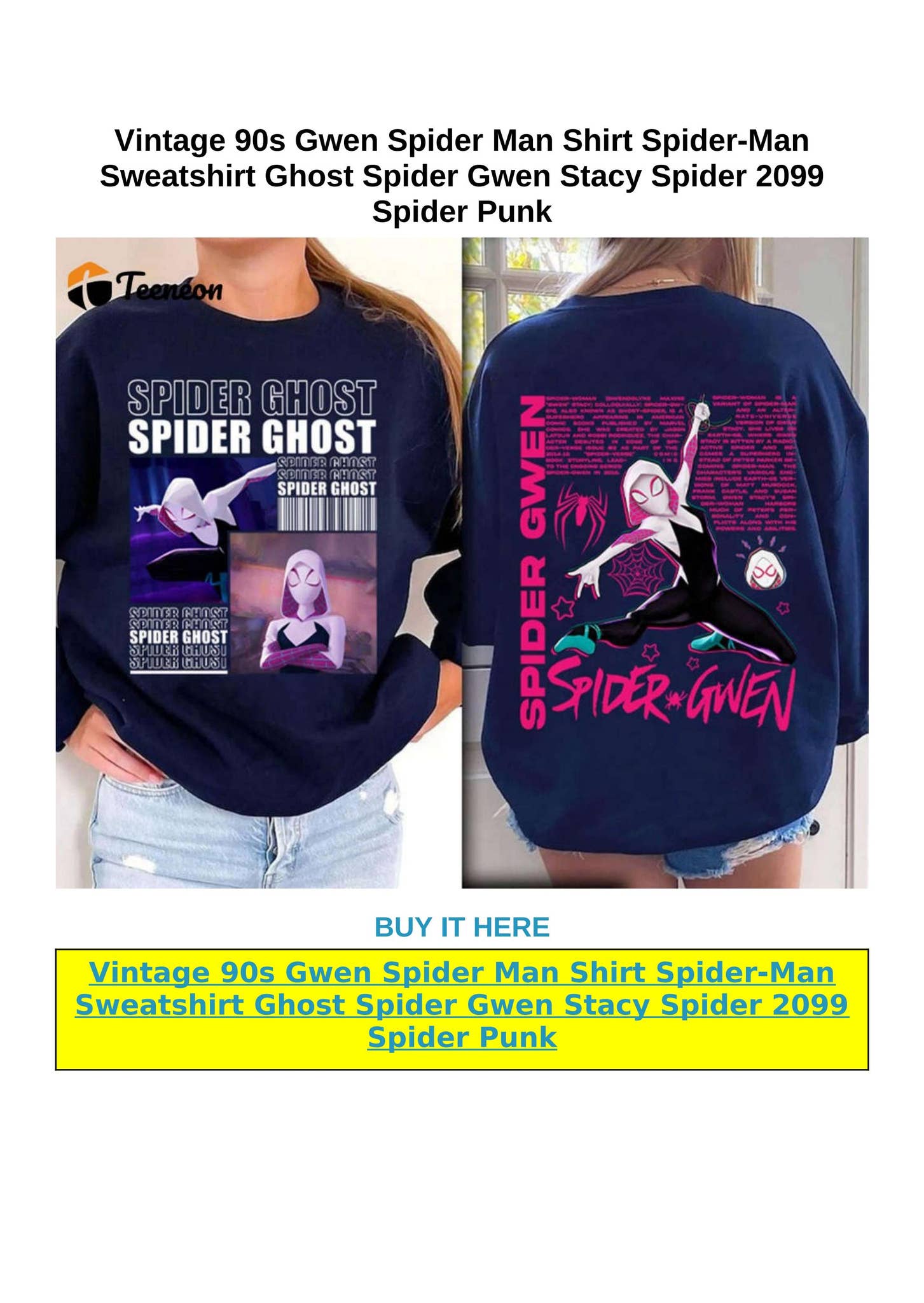 【EEUN】Spider Tee Vintage Ecko Unltd. Spider-Man T-Shirt Mens 2XL Black Double