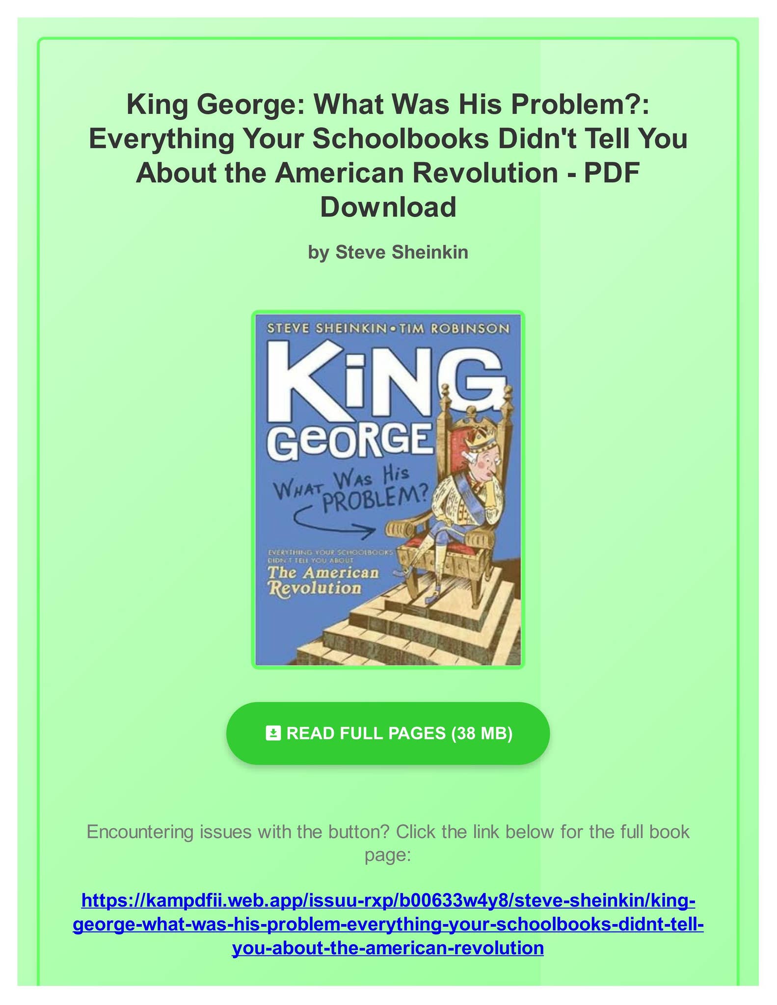 King George What Was His Problem