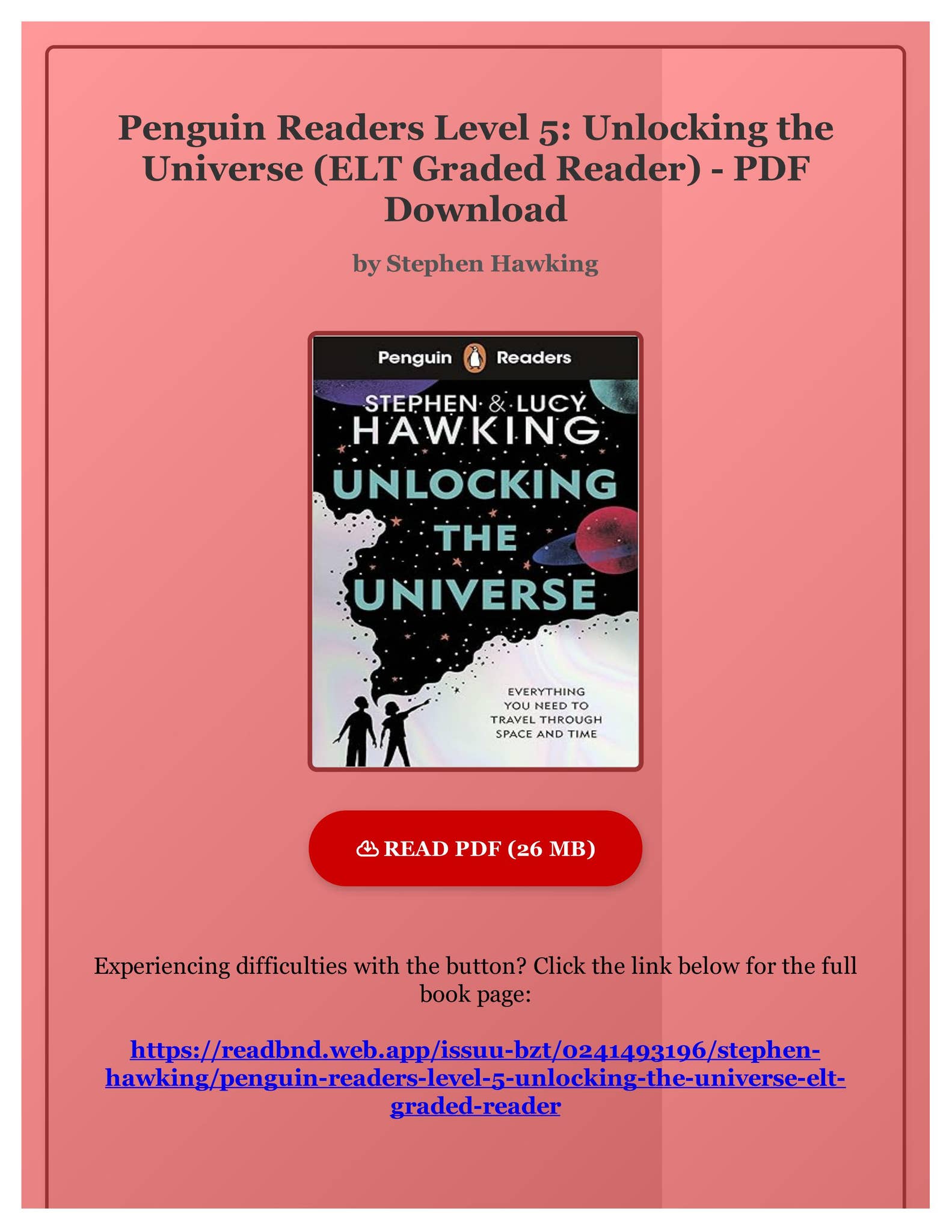Ebook Penguin Readers Level 5: Unlocking the Universe (ELT