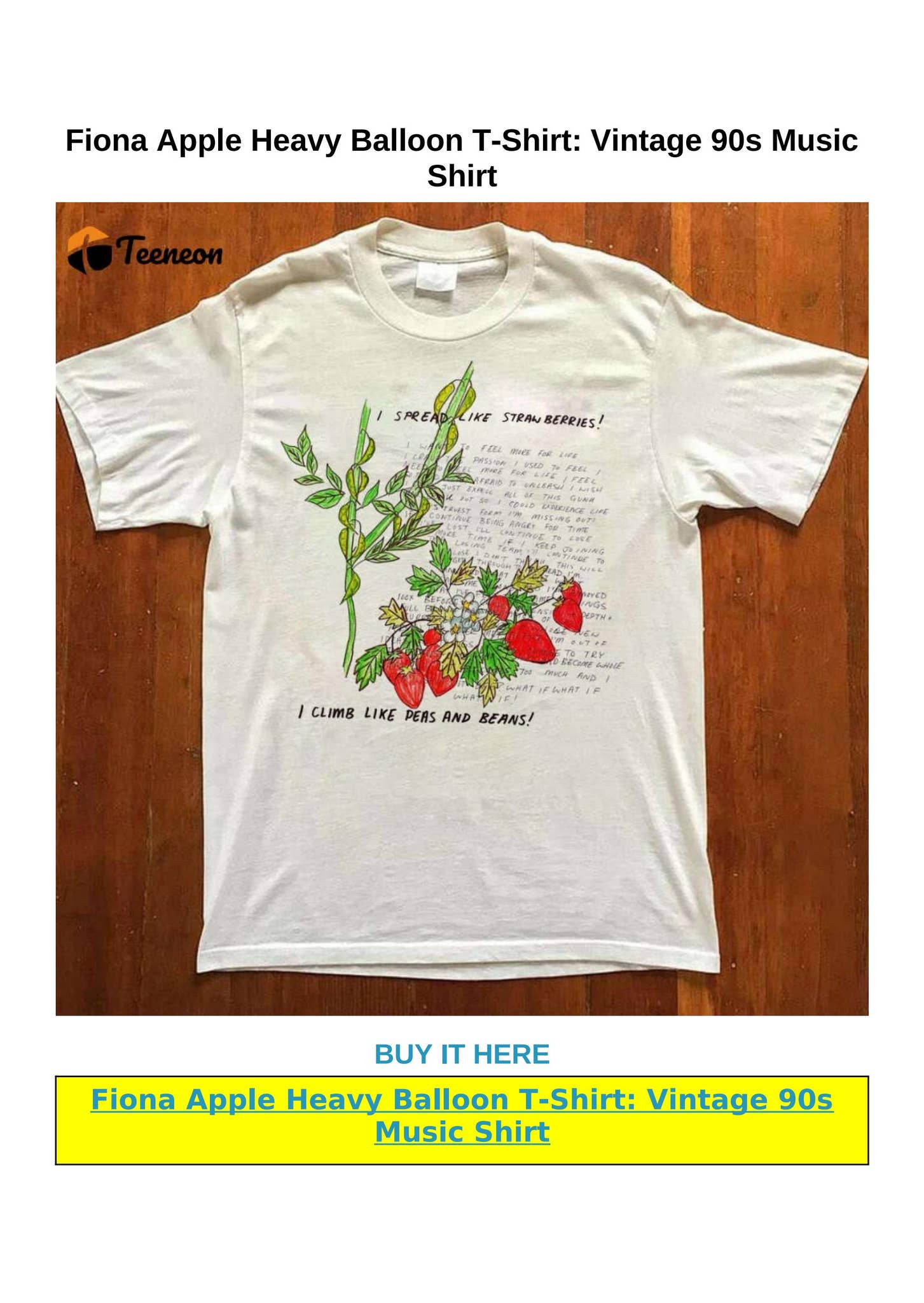90s Fiona Apple ヴィンテージ ロンT 90s Fiona Apple ヴィンテージ ロンT
