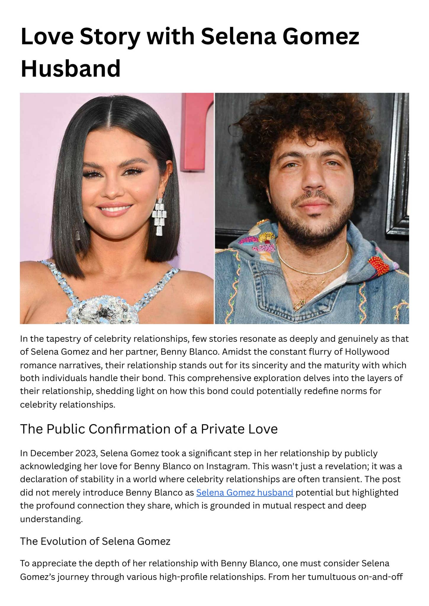 Love Story with Selena Gomez Husband by StarX Bio - Issuu