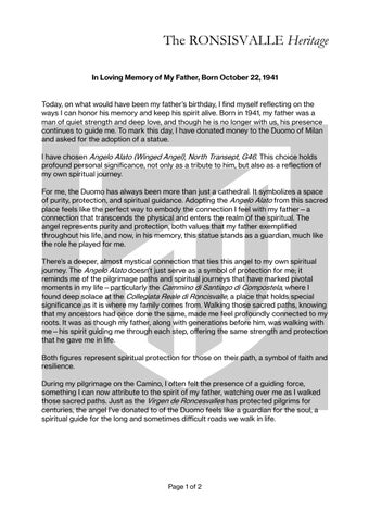 In Loving Memory of My Father, Born October 22, 1941