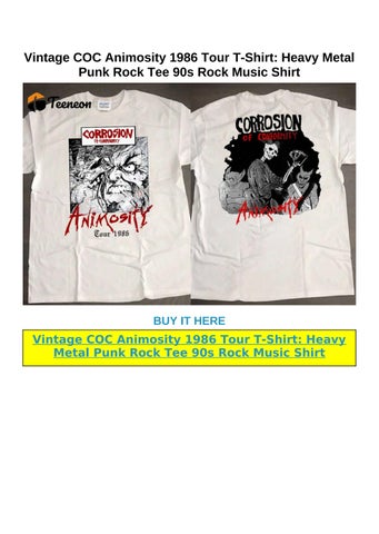 Vintage COC Animosity 1986 Tour T-Shirt: Heavy Metal Punk