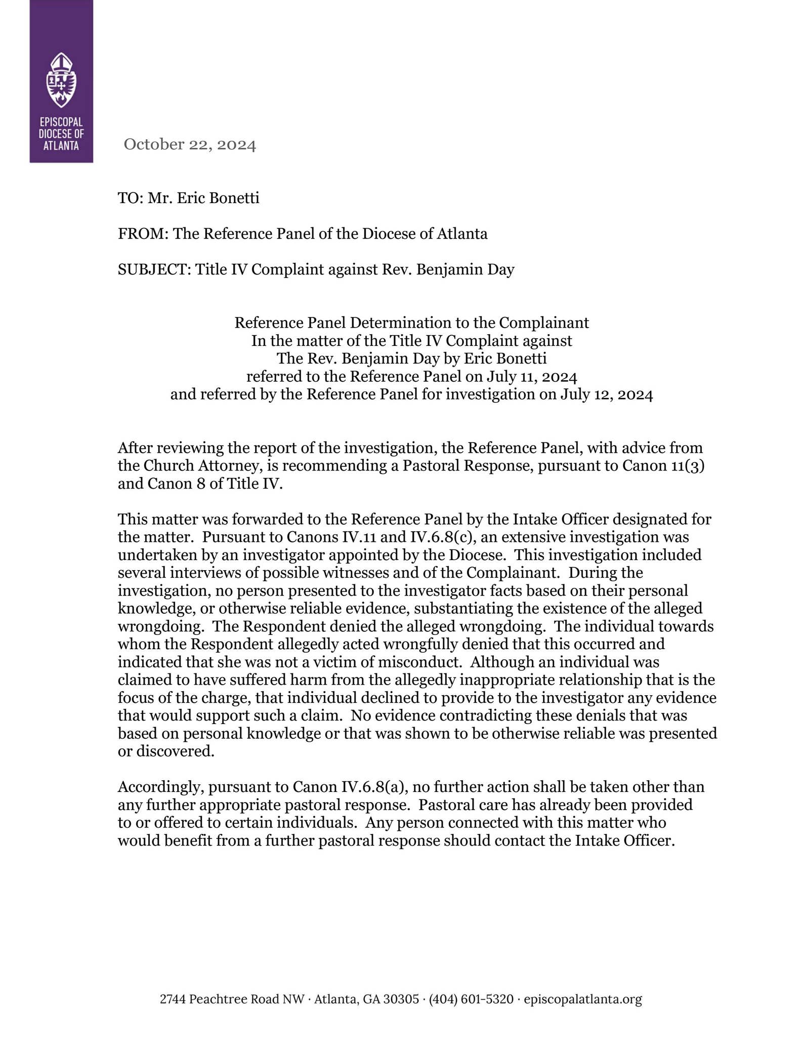 Episcopal Diocese of Atlanta declines to act against perjuring priest ...