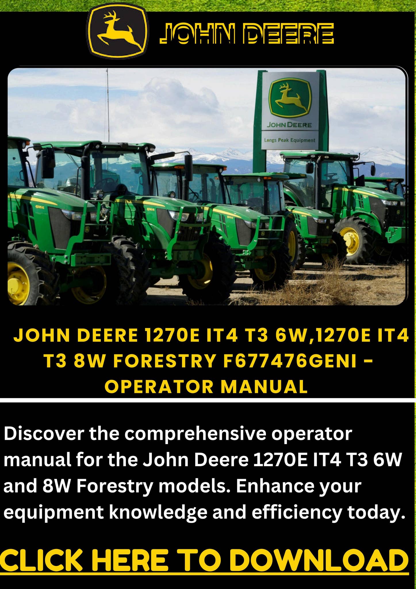OPERATOR MANUAL - JOHN DEERE 1270E IT4 T3 6W,1270E IT4 T3 8W