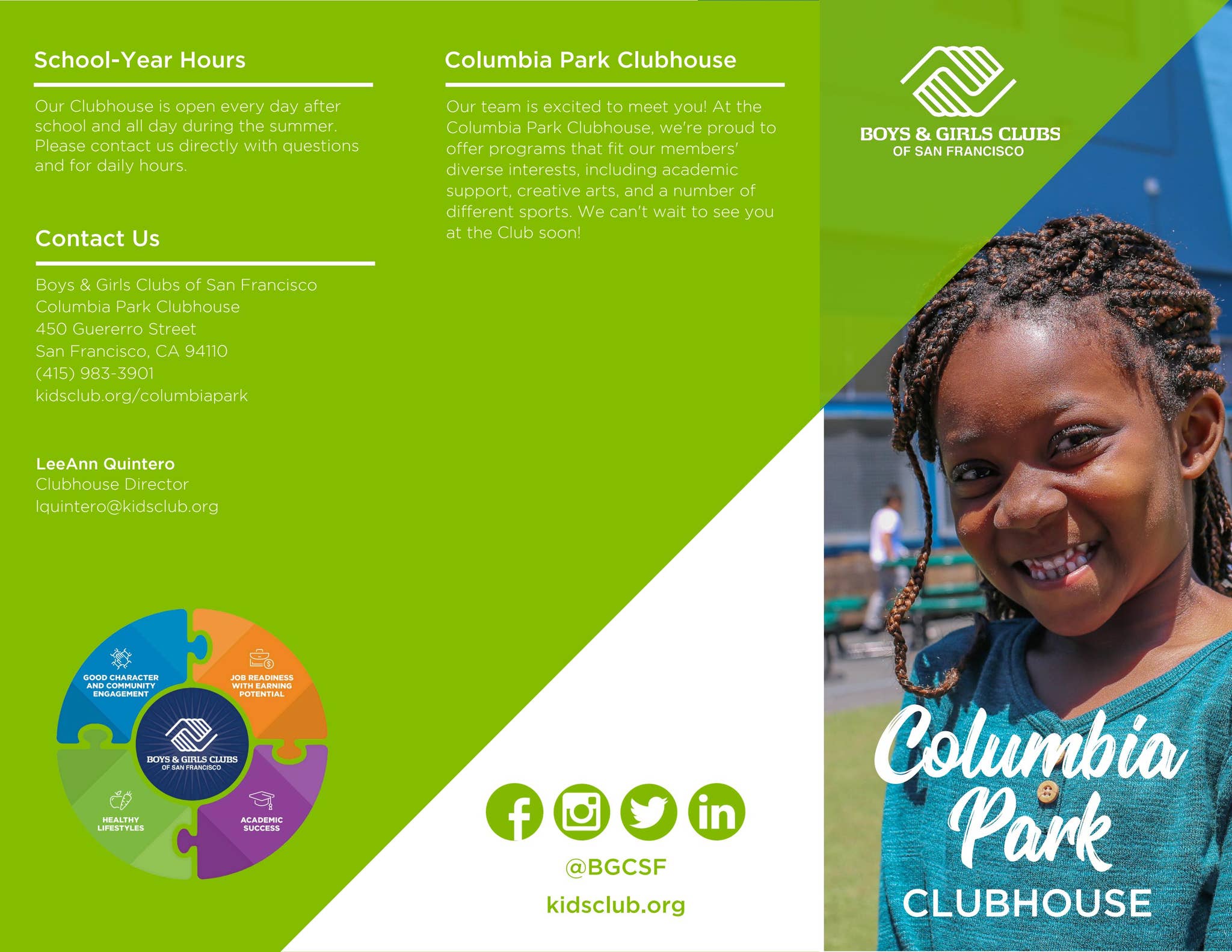 Columbia Park Clubhouse Brochure by Boys & Girls Clubs of San
